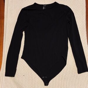 Forever 21 Black Long Sleeve Bodysuit
